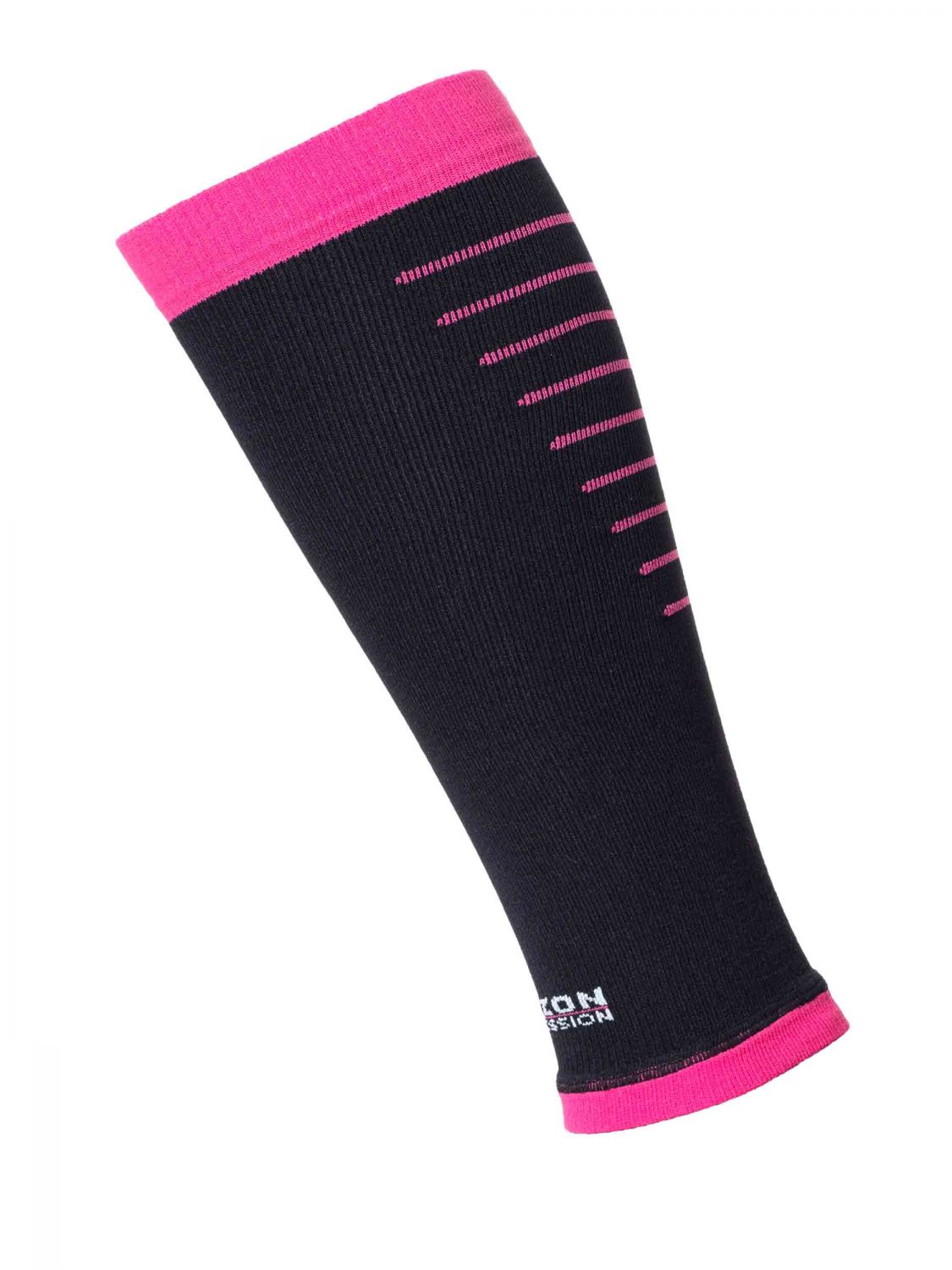Horizon Performance Compression Calf Sleeve Sock Black Cerise