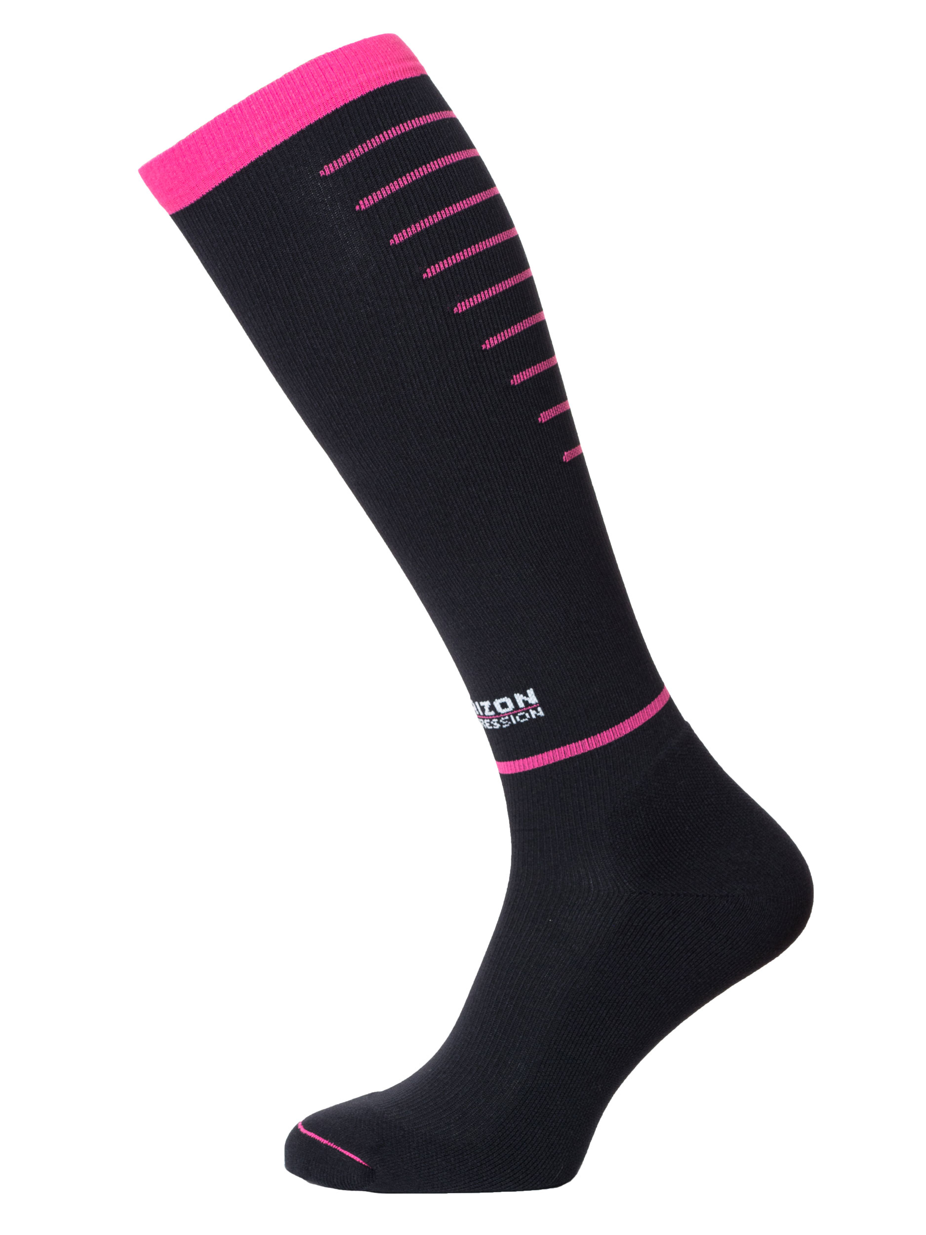 Compression Over Calf Black/Cerise