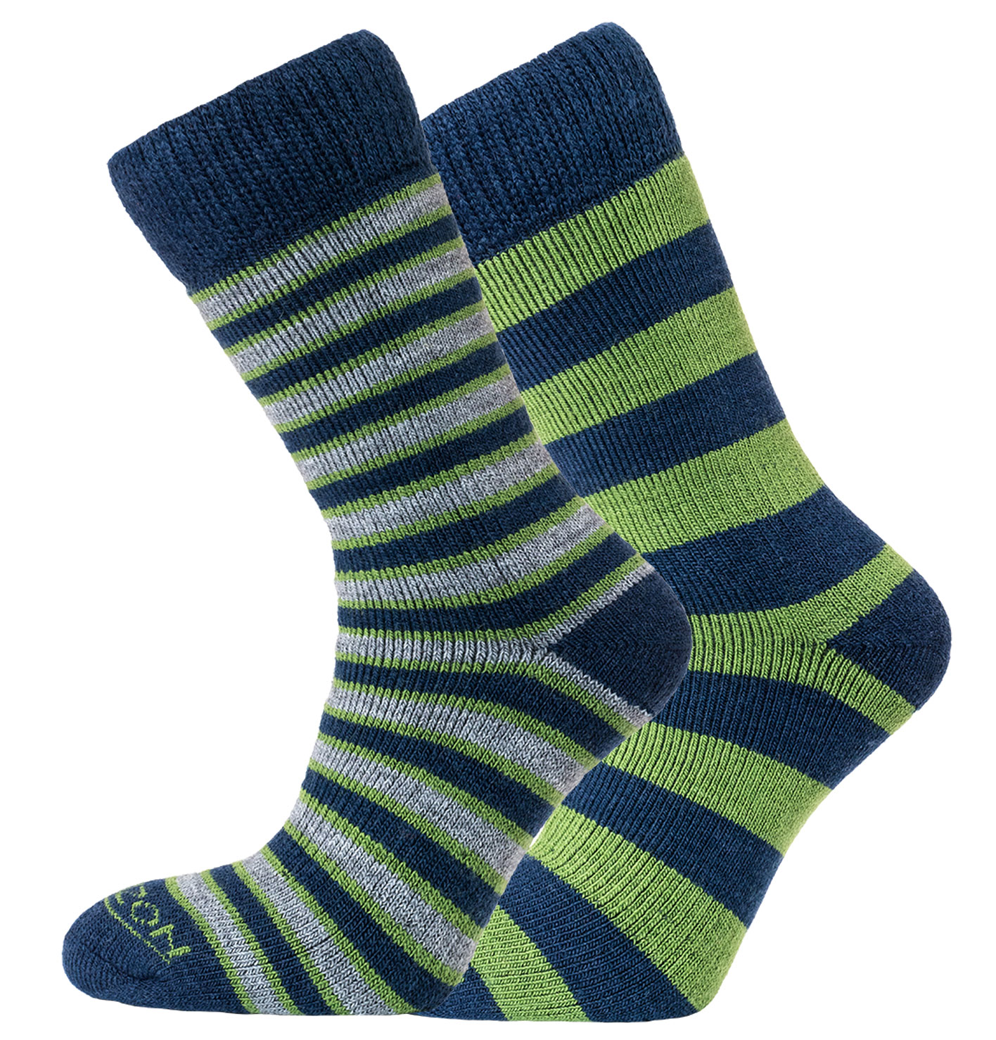 Merino Outdoor 2pk – Stripes & Hoops Green/Navy