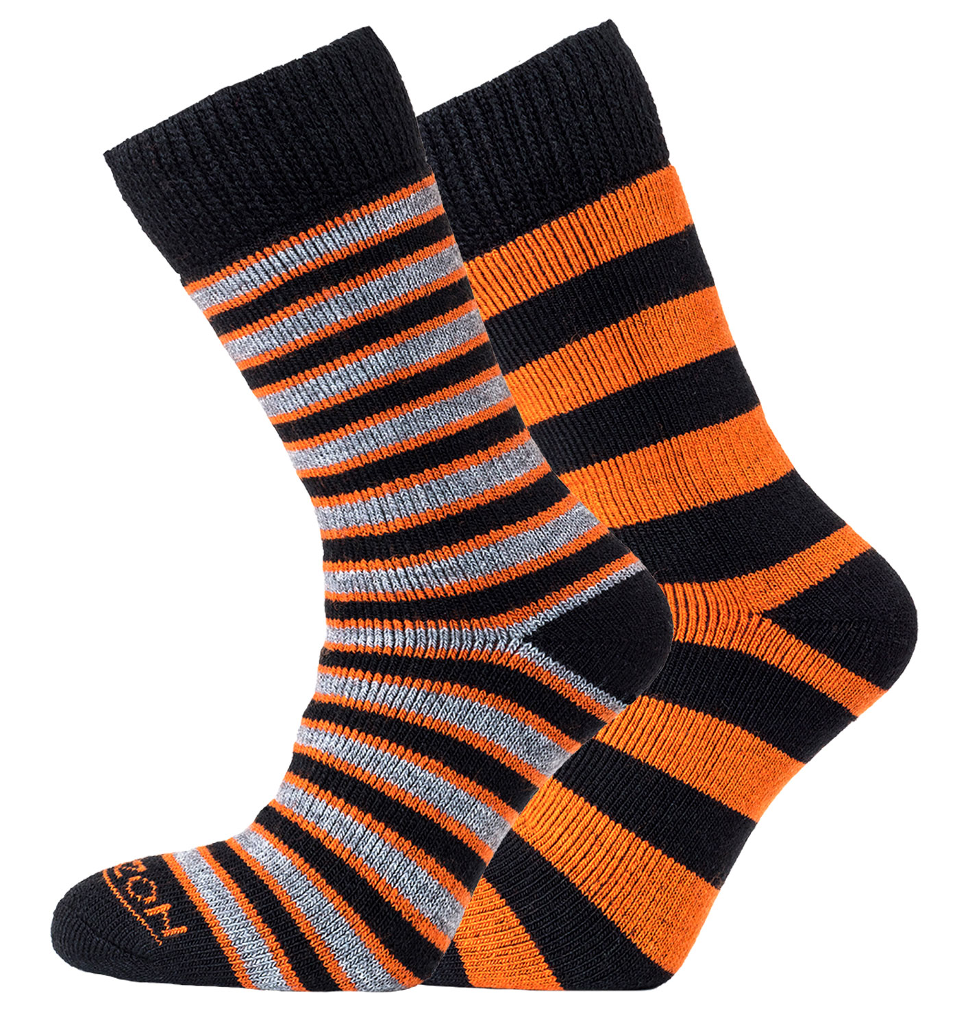 Merino Outdoor 2pk – Stripes & Hoops Orange/Black