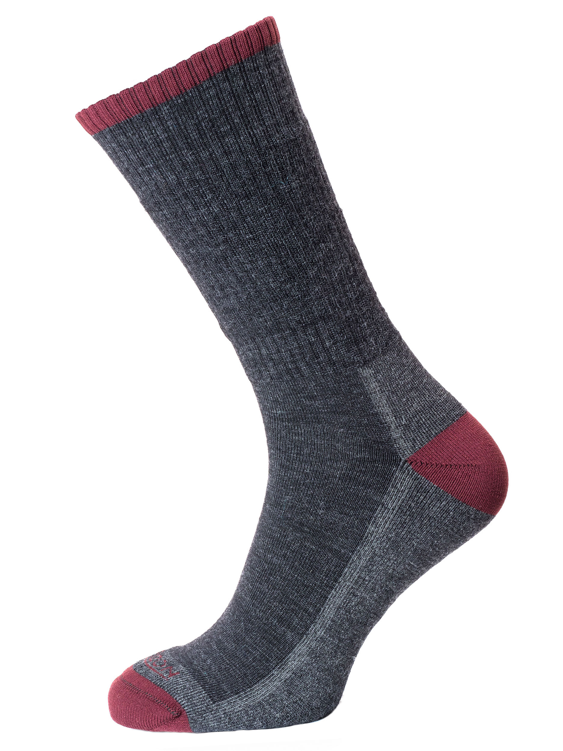 Merino Hike Anthracite Marl/Burgundy