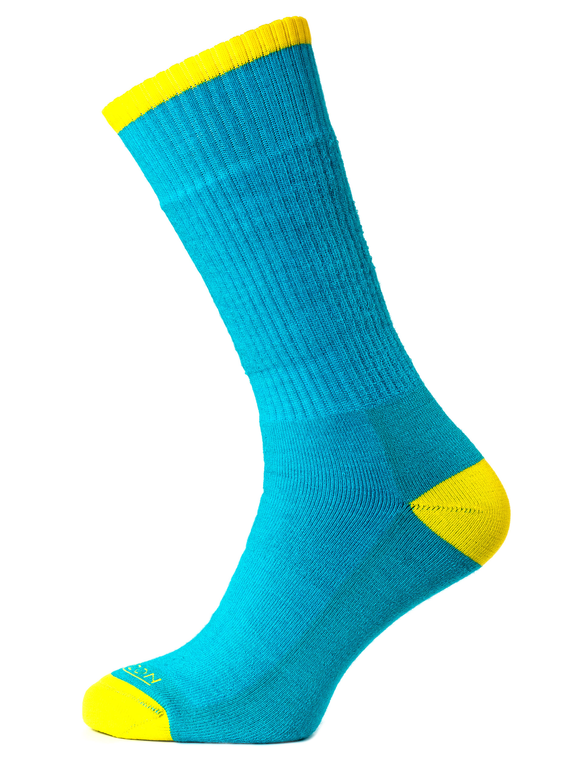 Merino Trek Bright Teal Marl/Yellow