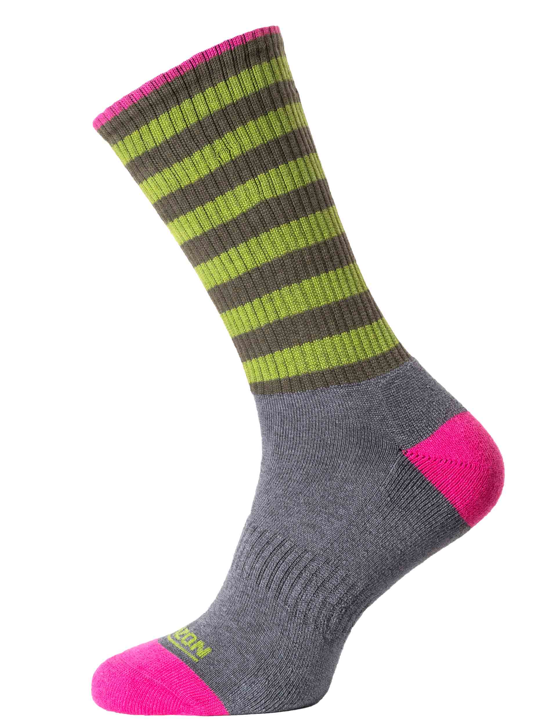 Bamboo/Cotton Socks Charcoal Marl/Apple