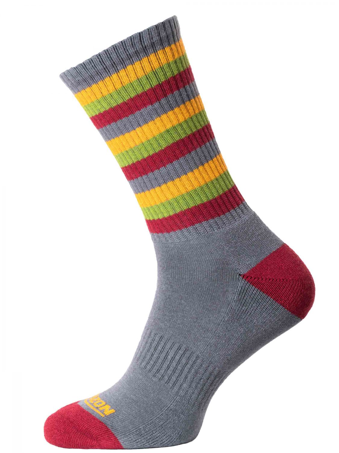 Horizon Leisure Bamboo Mens Sock Grey Burgundy