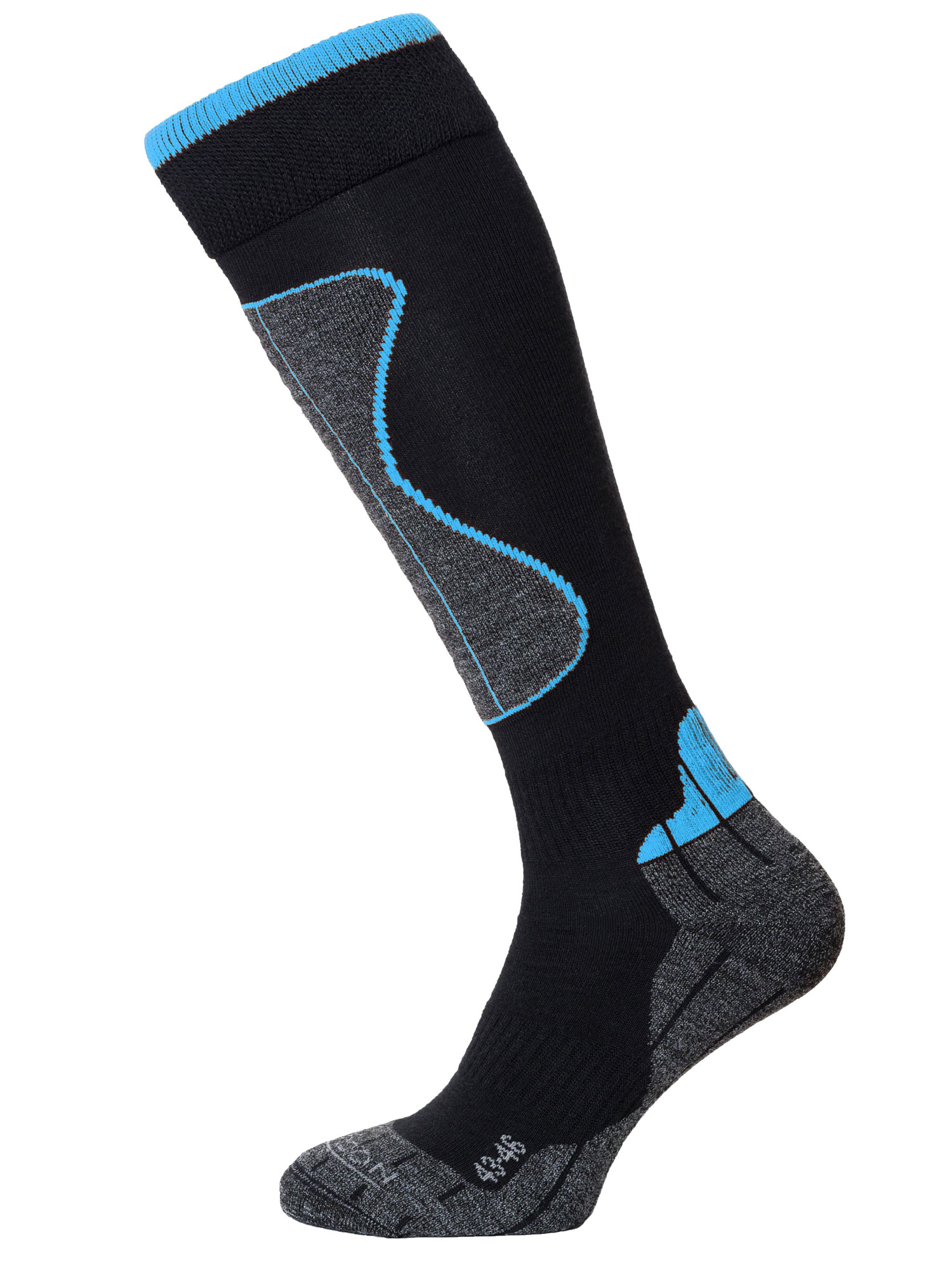 Horizon Performance Technical Winter Sport Merino Socks Black / Turquoise