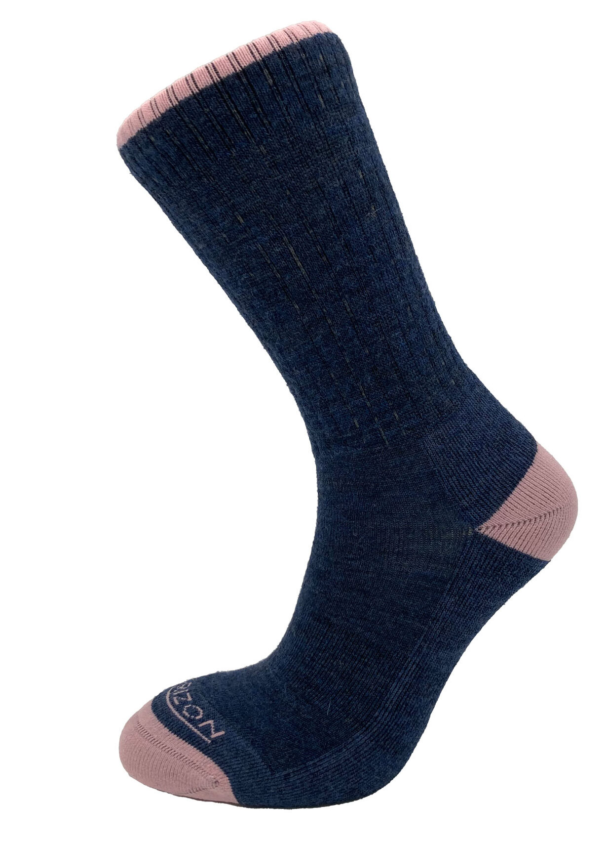 Micro Crew Women’s Steel Blue Marl / Pink