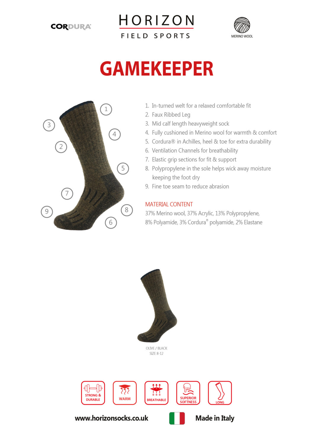 Horizon Field Sport Sock Range