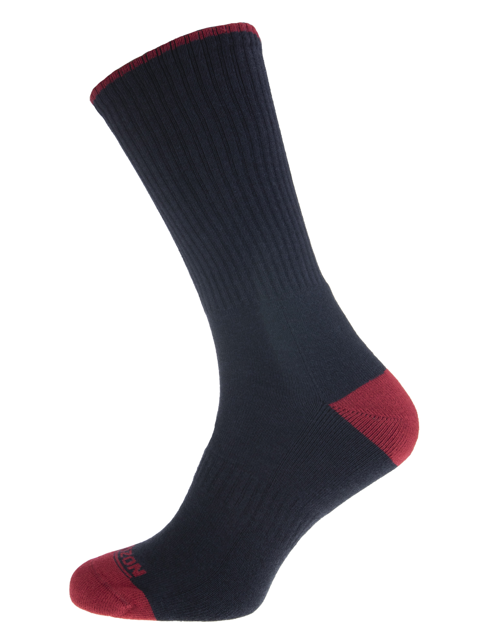 Bamboo/Cotton Socks Plain Navy/Red