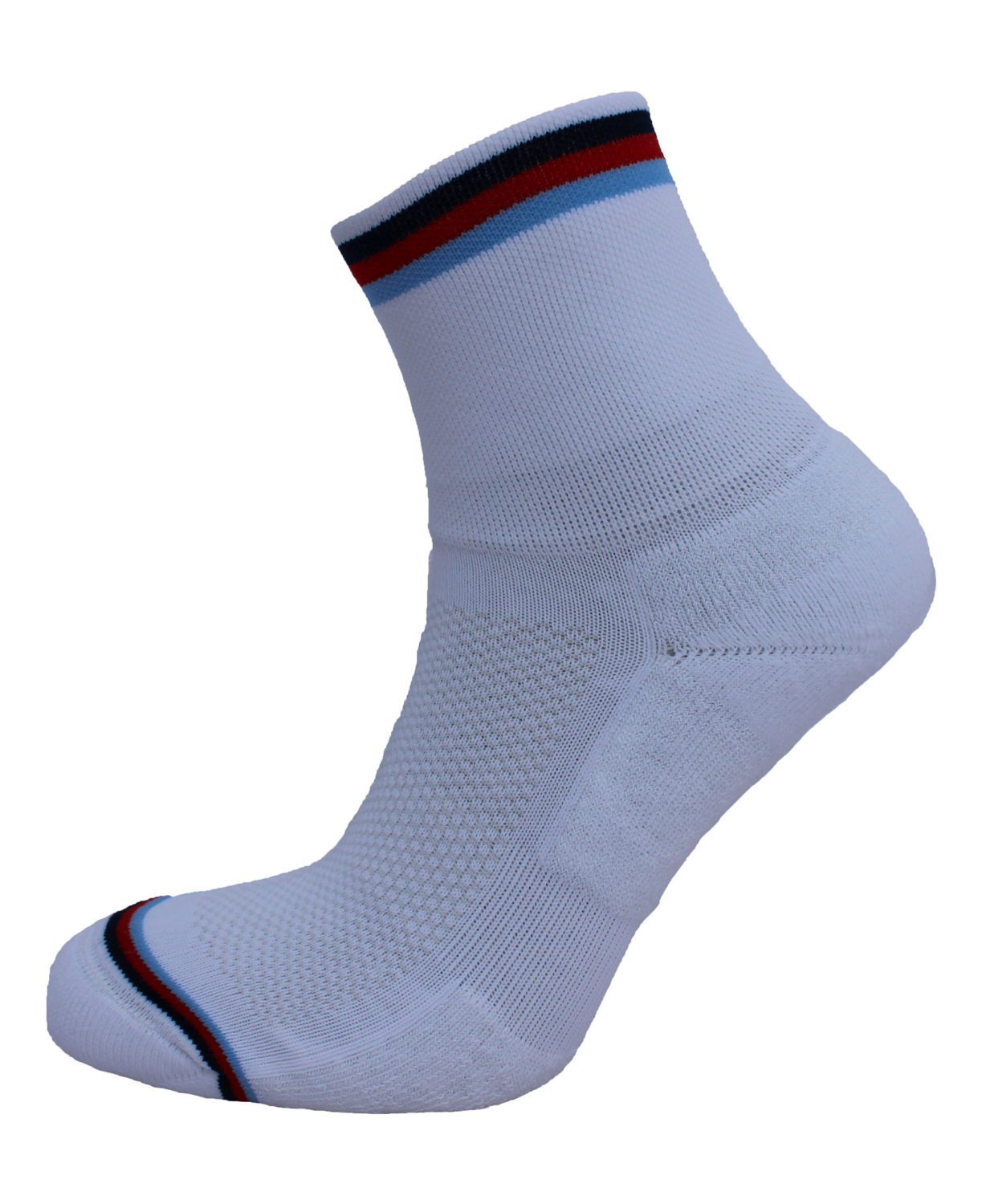 Coolmax Cycling Sock White Stripe