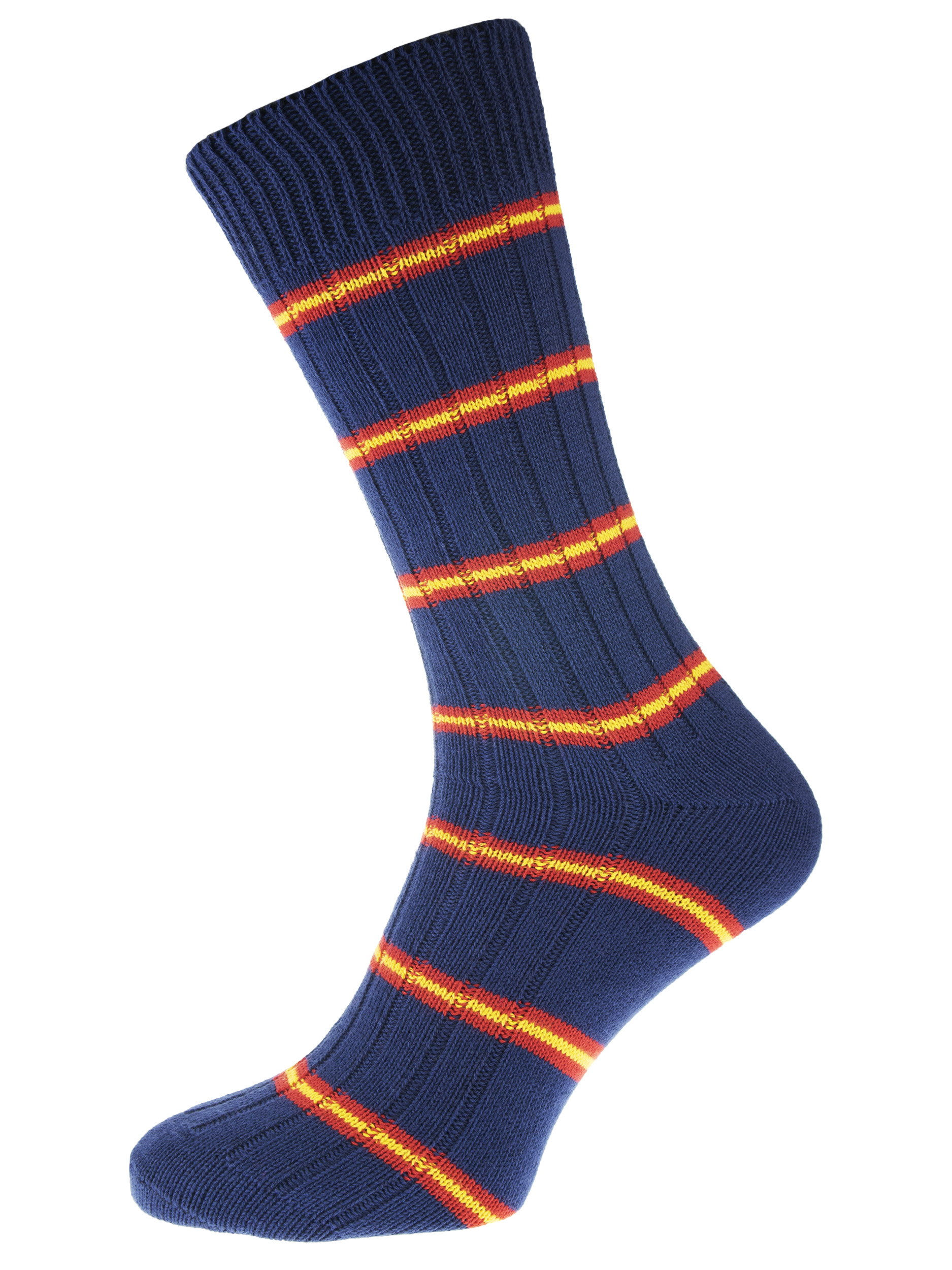 Weekender Socks Navy w/ Red / Yellow (Anglian Regiment)