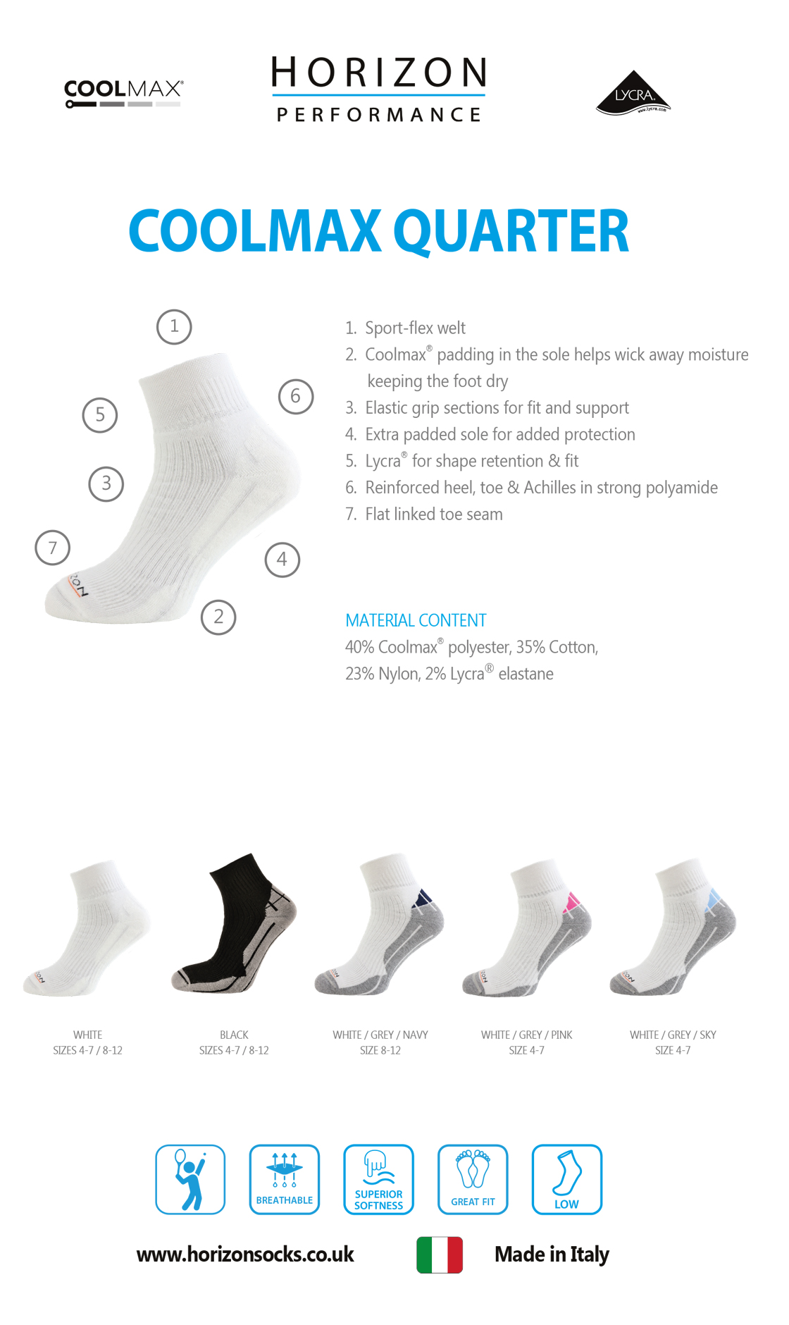 Flex Sporting Grip Socks | One Size Fits All | White