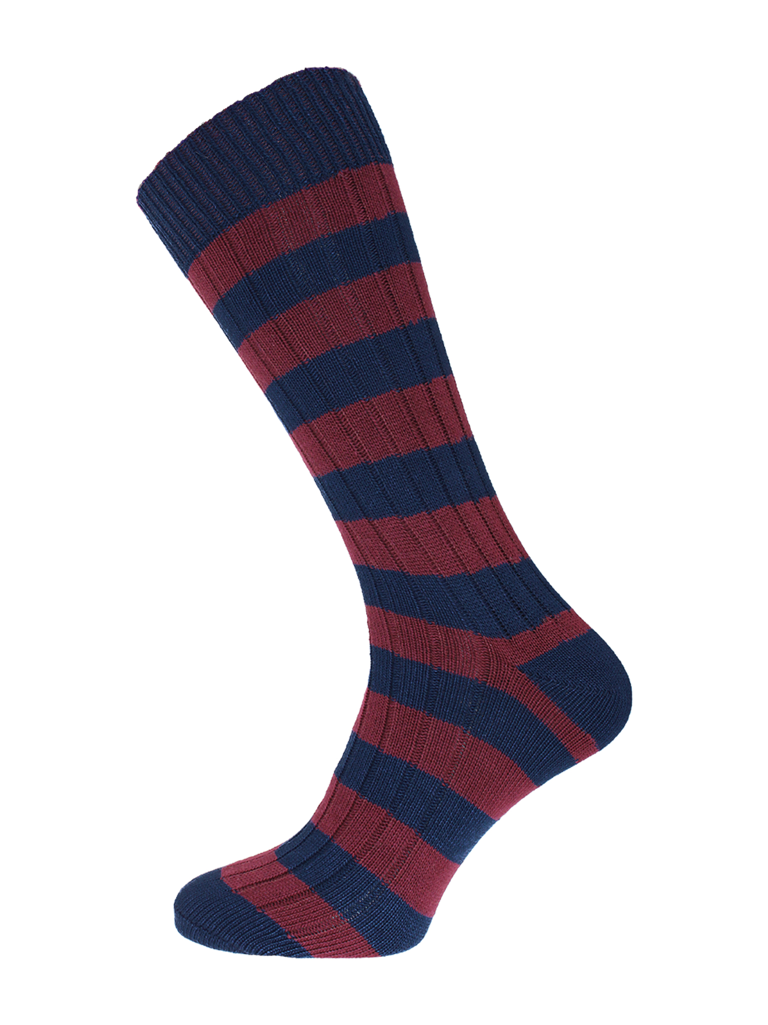 Weekender Socks Hoop Navy/Burgundy
